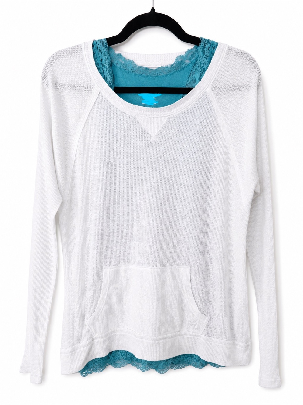 Abercrombie & Fitch Waffle-Knit Pullover | Large